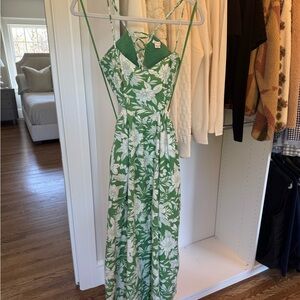 American Eagle Green Floral Maxi Dress